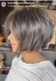 Haircut For Square Face, Textured Haircut, Gray Hair Highlights, Shoulder Length Hair Cuts, Funky Hairstyles, Hairstyle Gallery, Shoulder Length Hair, Hair Envy