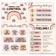 a set of three cards with the words feelings, feelings and feelings