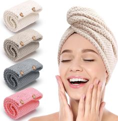 4 Pack Microfiber Hair Towels, Head Towels Wrap for Beige, Khaki, Grey, Pink Product Details Color: Beige, Khaki, Grey, Pink Brand: ZUMRUKES Towel form type: Hair Towel Age Range (Description): Adult Material: Microfiber Product Dimensions: 25.5"L x 9.8"W Number of Items: 4 Style: Stylish Pattern: Solid Special Feature: Durability,Lightweight Theme: No Theme Product Care Instructions: Machine Wash Unit Count: 4.0 Count Fabric Type: Microfiber Item Weight: 0.32 Kilograms Item Weight: 11.3 ounces Manufacturer: ZUMRUKES Country of Origin: China [Quick and Efficient Hair Drying Towel] ZUMRUKES microfiber hair towel wrap reducing drying time and minimizing heat damage. The microfiber material quickly absorbs water from wet hair [Frizz-free Hair Towels] By minimizing the amount of time spent blo Long Thick Curly Hair, Hair Towel Turban, Hair Drying Towel, Long To Short Hair