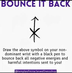 an image with the words bounce it back written in black and purple ink on white paper