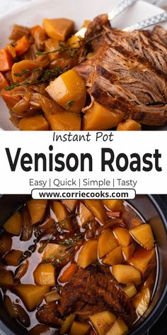 the instant pot venison roast is an easy and quick meal