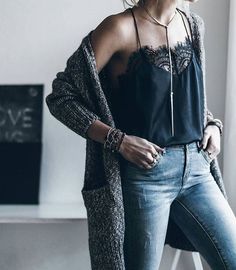 . Looks Party, Cooler Look, Winter Trends, Mode Inspiration, Street Styles, Outfits Casuales, Look Fashion, Black Fashion, Parka