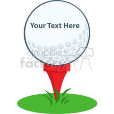 a golf ball sitting on top of a tee in the grass with space for text