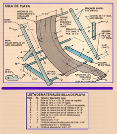 the diagram shows how to make a chair with legs and feet, as well as instructions for