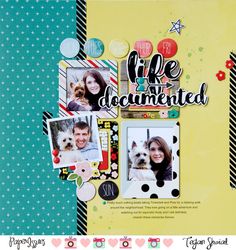 a scrapbook page with some pictures and words on it that says, like documented