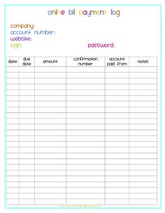 a printable worksheet with the words in different colors and numbers on it