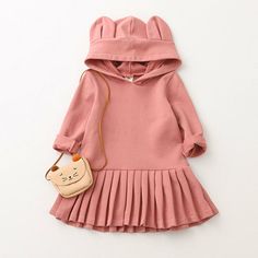 Toddler Baby Girls Hooded Dress Princess Knitted Autumn Winter Bouffancy Dress Hello! Welcome to our store! Quality is the first with best service. customers all are our friends.  Main Color: AS The Picture Show New in Fashion Size:90-130/2-6T Material:Cotton Blend Package included: 1x  Bouffancy Dress Size Chart(cm): size/age length（CM） Bust（CM） sleeve（CM） suitable height（CM） 90/2T 50 62 32 96-100 100/3T 53 65 34 100-106 110/4T 56 68 36 106-112 120/5T 59 72 39 112-118 130/6T 62 76 42 118-124 si Childrens Clothing Stores, Hooded Dress, Long Sleeve Casual Dress, Childrens Dress, Long Sleeve Sweater Dress, Girls Long Sleeve, Sweatshirt Dress