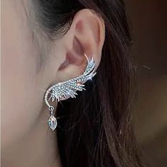 Party Style Zinc Alloy Jewelry Delicate Gift For Women Girls Angel Wings Design, Marvel Dr, Star Child, Ear Piece, Jewelry Delicate, Wings Design, Wrist Cuffs, Party Style, Fantasy Jewelry