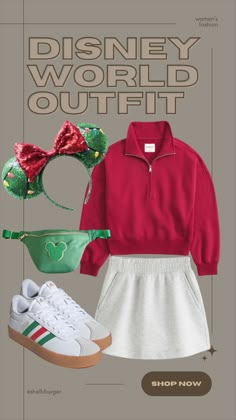 Family Disney Outfits Christmas, Epcot Christmas Outfit, Disney Merrytime Cruise Outfits, Red Disney Outfits, Mickeys Christmas Party Outfit, Jollywood Nights Outfit, Disney At Christmas Outfits, Disney Outfits Women Christmas, Christmas Disney World Outfits