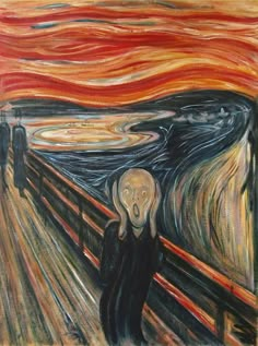 an image of a painting that looks like it has been painted by someone in the scream