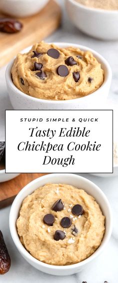 Image for Tasty Edible Chickpea Cookie Dough Sweet Chickpeas Snack, Chickpeas Sweet Recipes, Chick Pea Dessert, Cookie Dough Desserts, Pea Snacks, Chickpea Cookie Dough, Chickpea Cookies