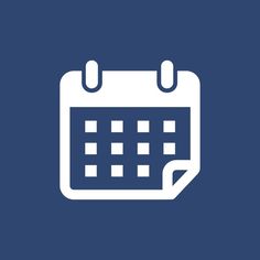 a calendar icon on a blue background