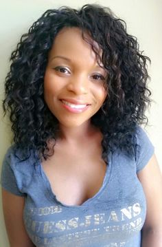 Crochet Braids with Freetress Natural Twist in color 1B/33. www.crochetbraidsbytwana.com #crochetbraids Medium Curly Hairstyles, 16 Inch Hair, Curly Hairstyles For Black Women, Tree Braids, Celebrity Wigs, Hair Crochet, African American Wigs, Medium Curly, Mega Hair