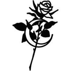 a black and white drawing of a rose