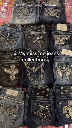 #jeans #y2k Where To Get Bootcut Jeans, What To Wear With Miss Me Jeans, Mexican Flare Jeans, Trashy Teen Aesthetic, Outfits With Miss Me Jeans, Miss Me Jeans Outfit Mexican, Latina Christmas Wishlist, Trashy Y2k Aesthetic Outfits, 2000s Baddie Aesthetic