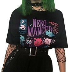 Aesthetic Grunge Black, Styl Grunge, Gothic Mode, E Girl Outfits, Black Tees, Grunge Shirt, Harajuku Outfits, Grunge Look, Goth Aesthetic