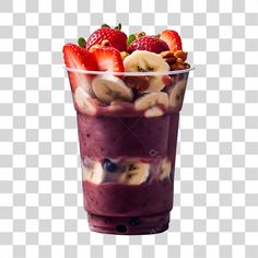 Acai Frozen, Açaí Aesthetic, Acai Png, Acai Meme, Acai Bowl Brazil, Bananas, Acai Berry, Berry, Granola