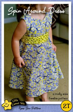 the pattern for this dress is available in sizes ranging from 2t to 4t