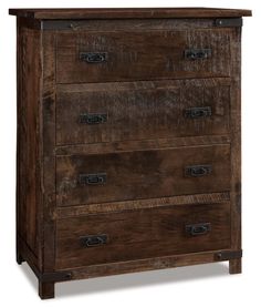 an old wooden dresser with four drawers