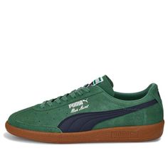 PUMA Vlado Stenzel Suede 'Green Brown' 383405-04 (SNKR/Retro/Skate/Unisex/Low Top) Green Brown, Green And Brown, Classic Looks, Low Top, Sleek Design, Lounge, Sneakers, Green