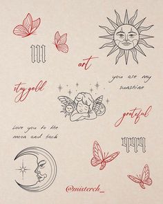 an image of some tattoos on a piece of paper