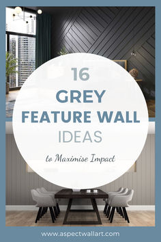 16 Stylish Grey Feature Wall Ideas to Maximise Impact Grey Kitchen Feature Wall Ideas, Charcoal Feature Wall Living Rooms, Grey Living Room Accent Wall, Grey Feature Wall Bedroom, Feature Wall Ideas Dining Room, Grey Feature Wall Living Room, Grey Wall Ideas, Office Feature Wall Ideas, Grey Wall Panelling