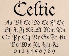 an old fashioned gothic font with black ink