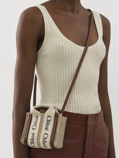 Chloé Woody Nano Tote | Chloé US Mini Designer Bags, Trajes Kylie Jenner, Mini Chain Bag, Diy Bags Patterns, Girly Bags, Bags Aesthetic, Linen Canvas, Bag Collection, Care Card