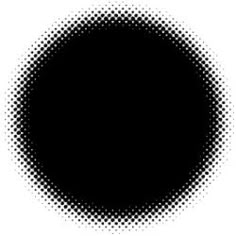 an abstract black and white background with halftone dots in the shape of a circle