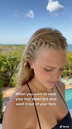 Hairstyle Braid, Penteado Cabelo Curto, Easy Hairstyles For Long Hair, Beach Hair, Hairstyles Haircuts, Aesthetic Hair, Down Hairstyles