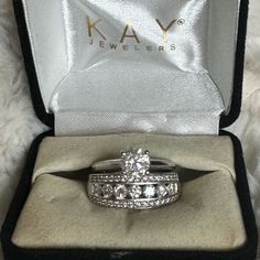 a diamond ring in a velvet box