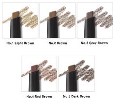 Aritaum matte formula brow auto pencil 0.15g - HHT Beauty Paint Swatches, Korean Cosmetics, Eyebrow Pencil, Red Brown, Natural Color, Brown And Grey, Eyebrows, Pencil, Felt