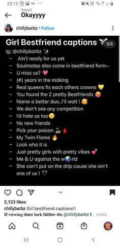 the girl best friend captions on twitter