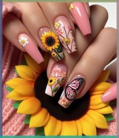 Get ready to elevate your manicure game with these 10 stunning and vibrant sunflower nail design ideas! 🌻 From bold and bright yellows to intricate floral details, these sunflower-inspired nails are perfect for adding a splash of sunshine to your style. Whether you're looking for a fresh summer look or just want to stand out, these designs are guaranteed to turn heads. Don't miss out on the trend everyone is buzzing about—click through to discover your next favorite nail art! Cute Yellow Nails, Yellow Nail Designs, Sunflower Nail, Neon Yellow Nails, Yellow Nail Art, Yellow Nails Design, Yellow Nail, Sunflower Nails, Sunny Season