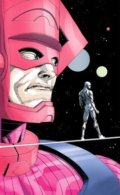 Galactus Marvel, Silver Surfer Comic, Marvel Villains, Marvel Comics Wallpaper, Bd Comics, Marvel Comic Universe, Marvel Comics Art, Arte Inspo, Silver Surfer