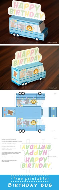 the birthday bus is made out of paper