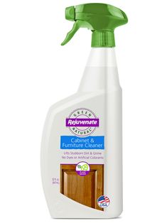 a bottle of furniture cleaner on a white background