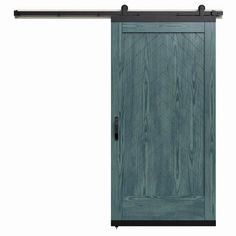 an image of a wooden door with metal handle