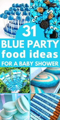 blue party food ideas for a baby shower