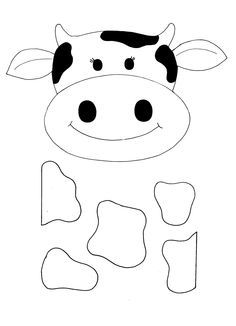 a cow cut out with the letter e in it's mouth and nose missing