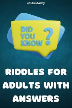 riddles for adults with answers