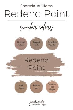 sherylin williams's redunda point color swatches for the summer colors