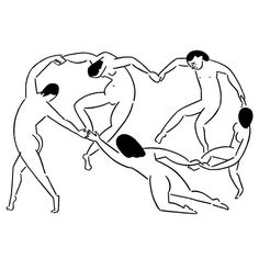 three men are playing with each other in the shape of a heart, black and white drawing