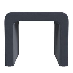 the back end of a black table with an arch shaped like a square, on a white background