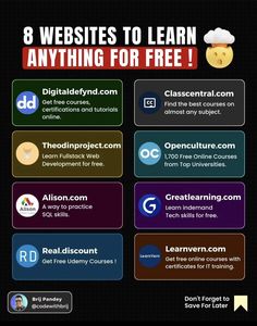 the 8 web sites to learn anything for free