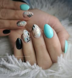 Aqua Marina, Manicure Y Pedicure, Nail Art Hacks, Floral Nails, Nail Stamping, Purple Nails, Nail Art Diy, Acrylic Nail Designs, Blue Nails