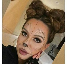 Face Paint For Halloween, Monkey Face Paint, Monkey Makeup, Cats Makeup, Animal Makeup, Halloween Makeup Diy