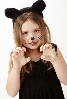 Cat Face Paint Easy, Gelatin Face Mask, Animal Face Paintings, Face Painting Easy, Kids Face Paint