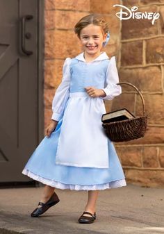 Belle Blue Dress Costume, Belle Blue Dress, Blue Dress Costume, Favorite Disney Princess, Halloween Costume Toddler Girl, Beauty And The Beast Costume, Beast Costume, Beauty And The Beast Belle, Blue Hair Bows