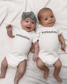 👶✨ **Did You Know?** Twins have their own unique language! 🗣️ Many twins develop a special way of communicating with each other that only they understand. It’s called “cryptophasia”! Isn’t that adorable? 💖  

shop this bodysuit: https://www.finnandemma.com/products/graphic-bodysuit-wombmates

Tag a friend who would love this fun fact! #TwinFacts #DoubleTrouble #TwinMagic #finnandemma #twins #wombmates Outfits For Twins, Baby Twins, Teething Ring, Baby Shower Gift Ideas, Shower Gift Ideas